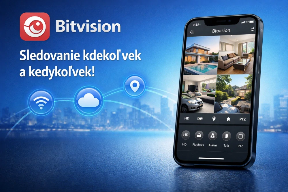 Amiko IP 4 kamerový set so switchom, 2Mpix, Dome (1200K4V2)