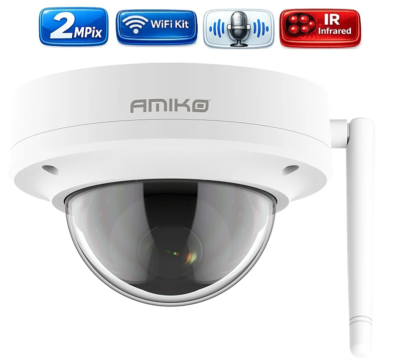 Amiko Wifi 6 kamerový set, FullHD 2Mpix, Dome (3200K6)