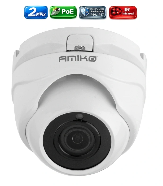 Amiko IP 4 kamerový set so switchom, 2Mpix, Dome (1200K4V2)