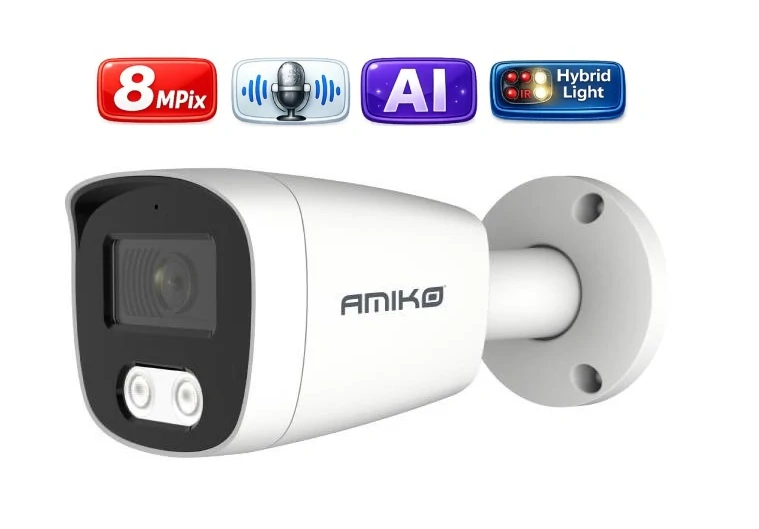 Amiko IP kamerový set, 4K Ultra HD 8Mpix, Ai, Dl, Tube (1801K9-16)