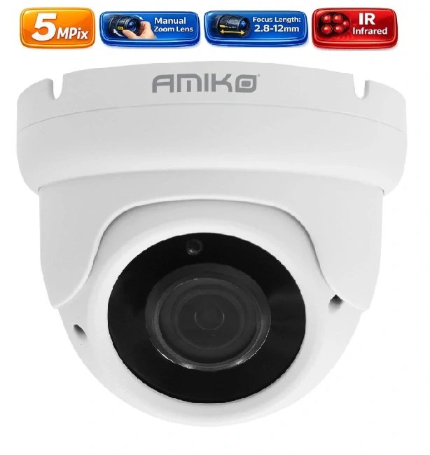 Amiko IP kamerový set, Manual Zoom, 5Mpix, Dome (1505K9-16)