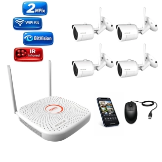 Amiko Wifi 4 kamerový set, FullHD 2Mpix, Tube (3201K4)