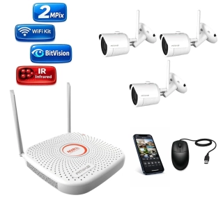 Amiko Wifi 3 kamerový set, FullHD 2Mpix, Tube (3201K3)
