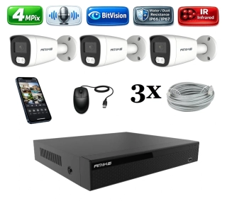 Amiko IP 3 kamerový set, 4Mpix, Tube (1401K3)