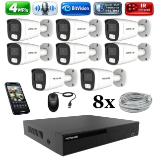 Amiko IP 8 kamerový set, 4Mpix, Tube (1401K8)